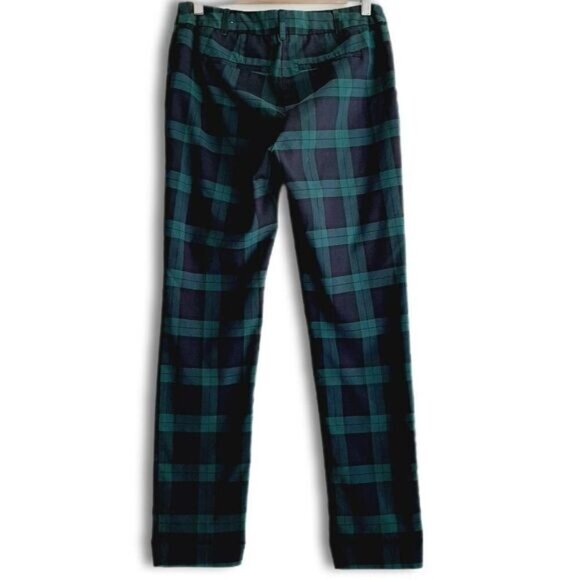 REITMANS Tartan Plaid Slim Leg Dress Pants Green & Black Sz 6 - Picture 5 of 9